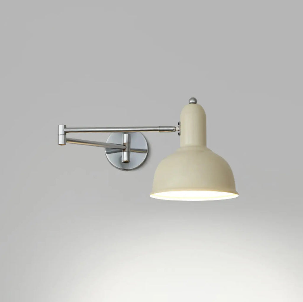 Simple Silver Metal Swing Arm Wall Light