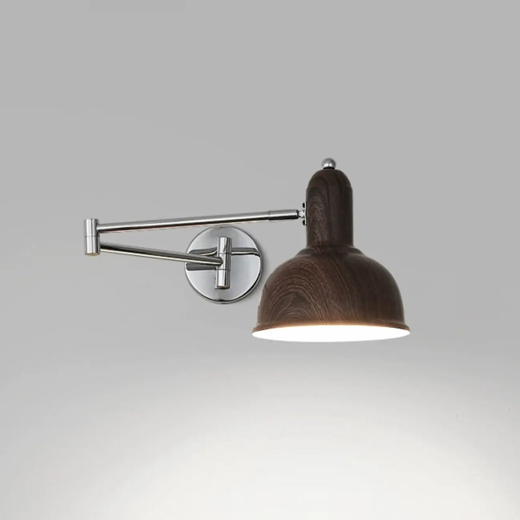 Simple Silver Metal Swing Arm Wall Light