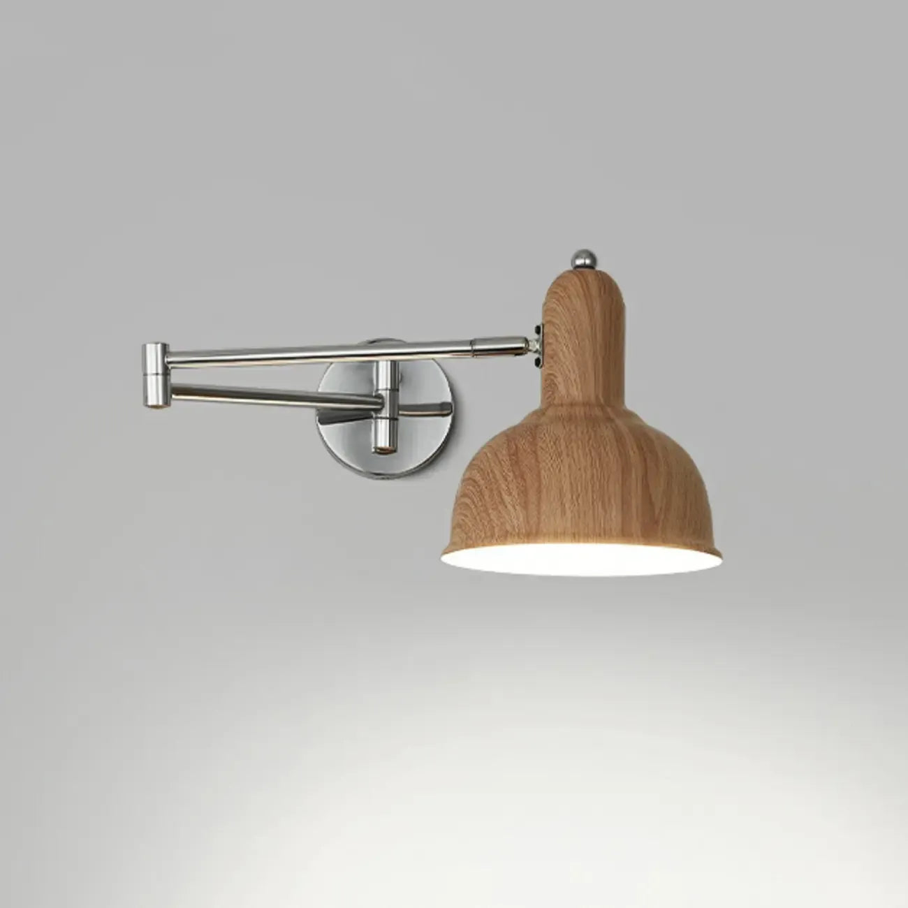 Simple Silver Metal Swing Arm Wall Light