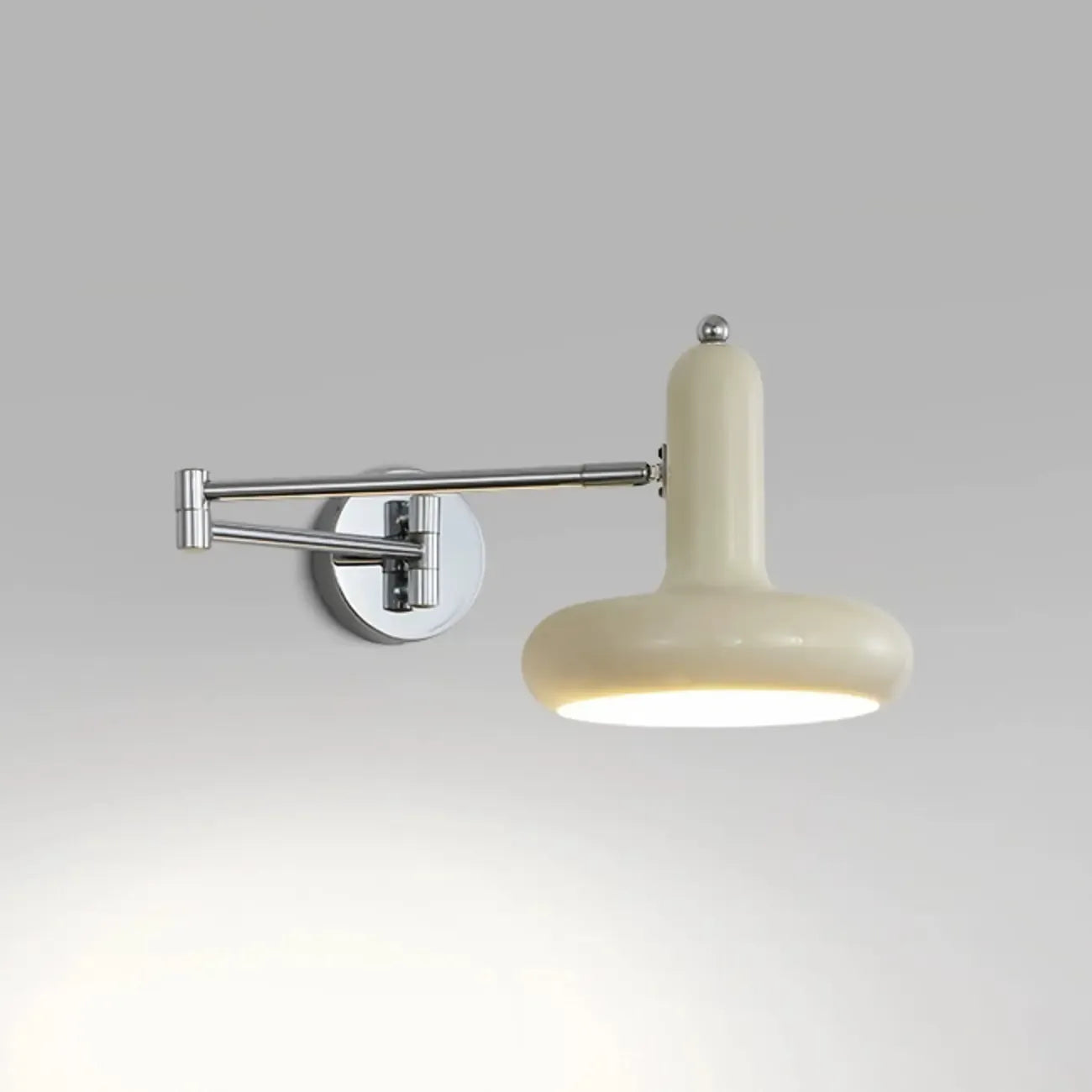 Simple Silver Metal Swing Arm Wall Light