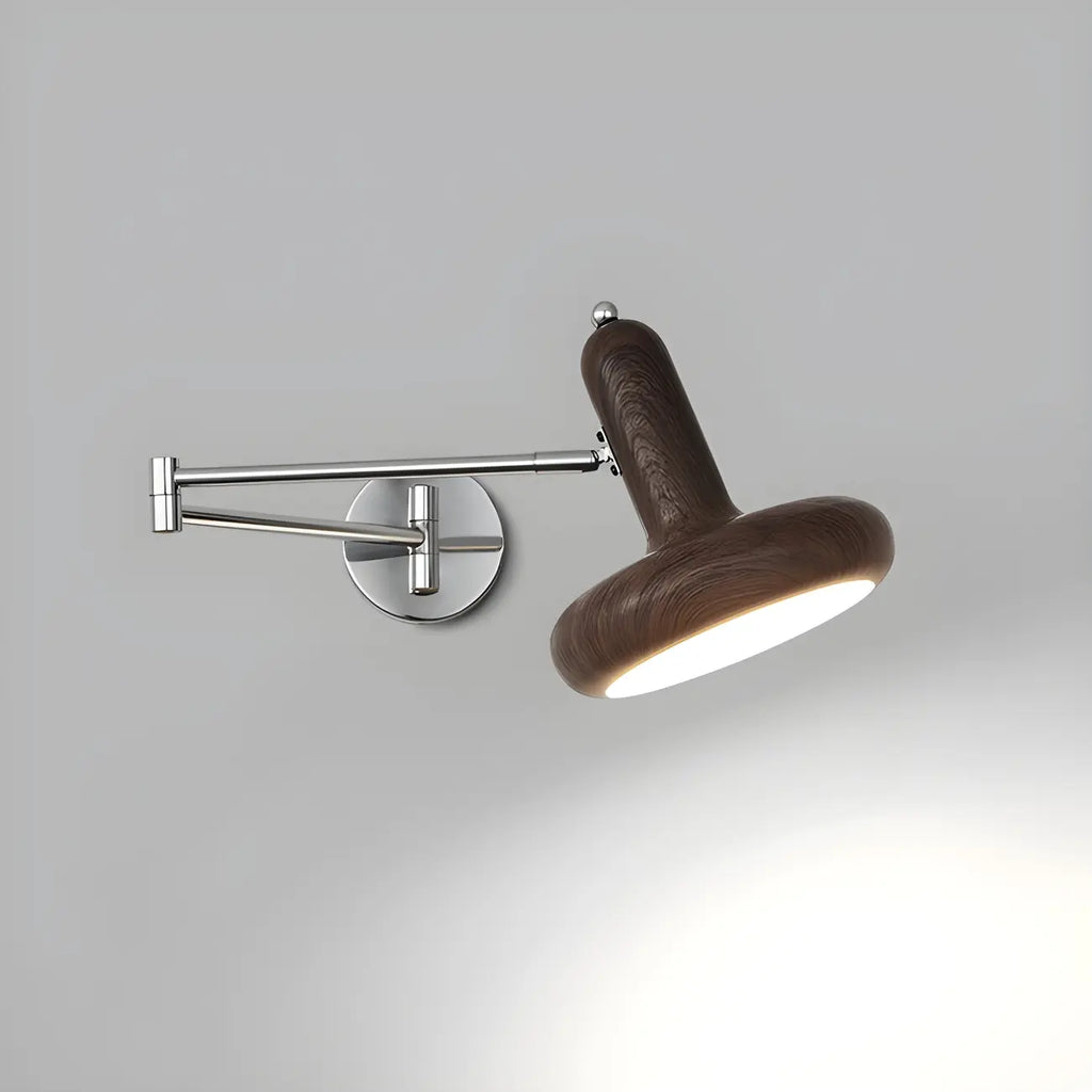 Simple Silver Metal Swing Arm Wall Light