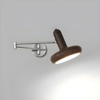 Simple Silver Metal Swing Arm Wall Light