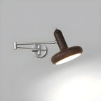 Simple Silver Metal Swing Arm Wall Light