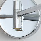 Simple Silver Metal Swing Arm Wall Light