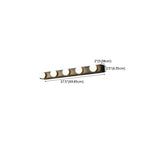 Modern Metal Straight Globe Vanity Light in Black for Bathroom