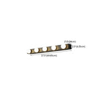 Modern Metal Straight Globe Vanity Light in Black for Bathroom