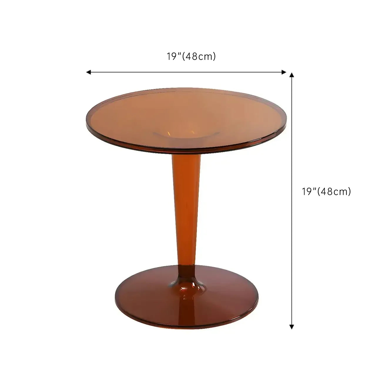 Minimalist Round White Acrylic Side Table for Living Room