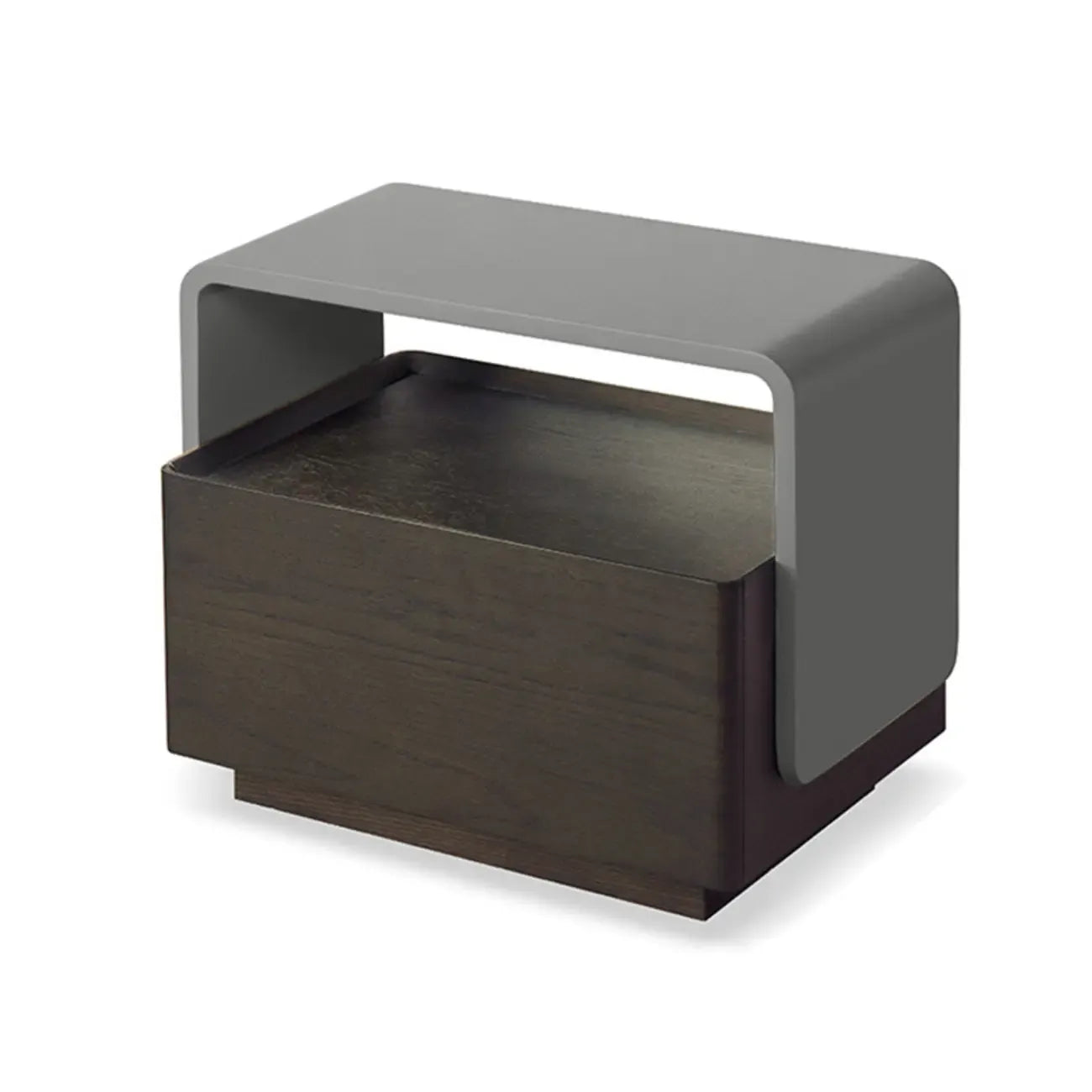 Chic Manufactured Wood Shelf & Drawer Nightstand