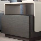 Chic Manufactured Wood Shelf & Drawer Nightstand
