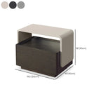 Chic Manufactured Wood Shelf & Drawer Nightstand