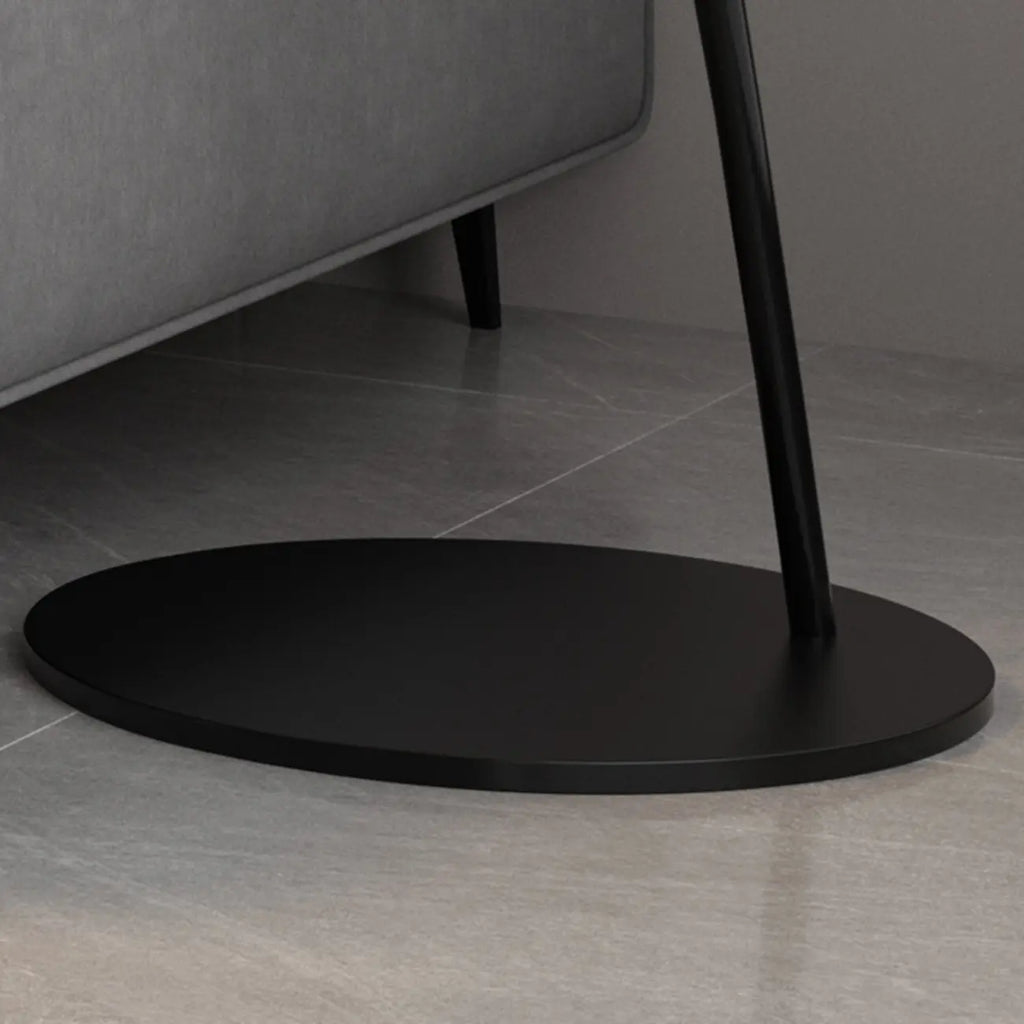 Black Iron Bowl Metal Arc Floor Lamp with Foot Switch