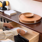 Modern Long Wooden 4-Drawer TV Stand with Doors