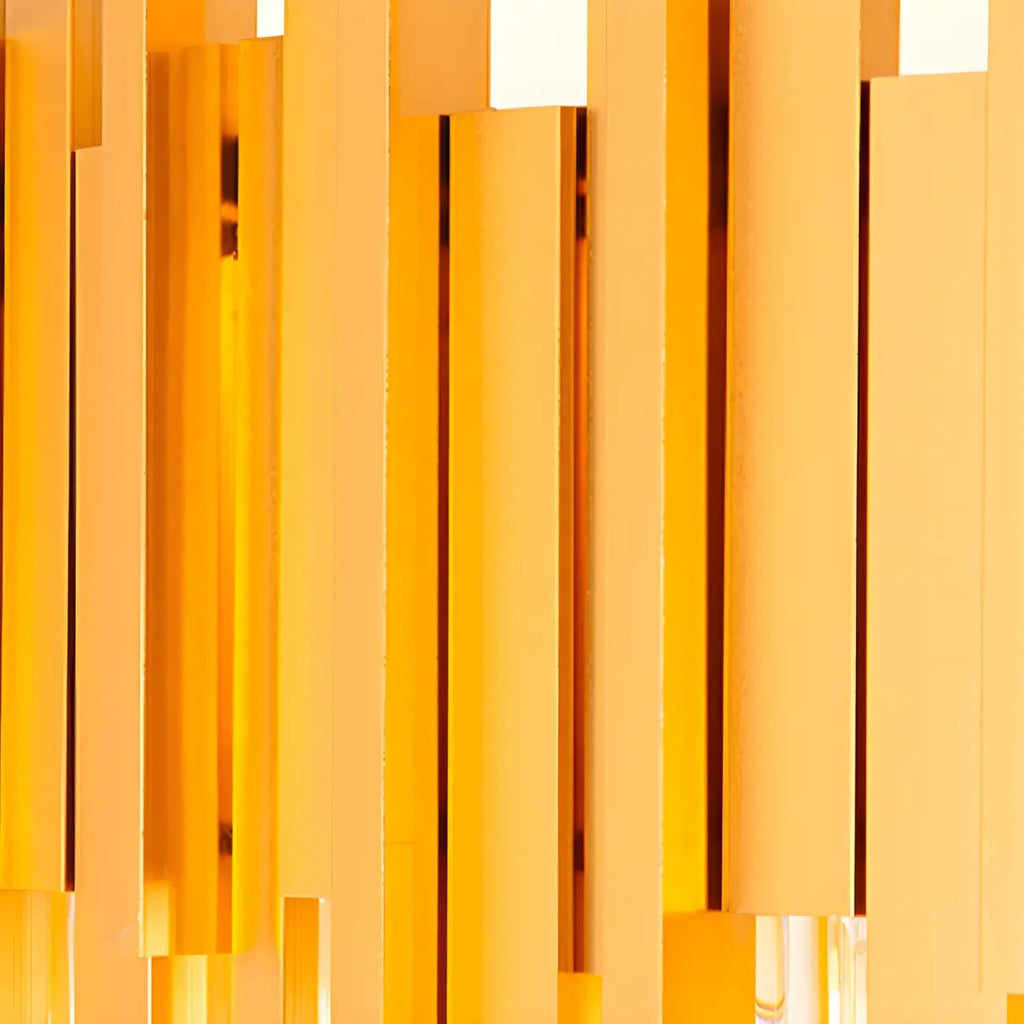 3 Tiers Orange Crystal LED Island Pendant Light for Kitchen