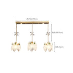 Modern Gold Steel Glass Shape Crystal Pendant Light for kitchen