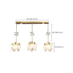 Modern Gold Steel Glass Shape Crystal Pendant Light for kitchen