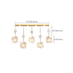 Modern Gold Steel Glass Shape Crystal Pendant Light for kitchen