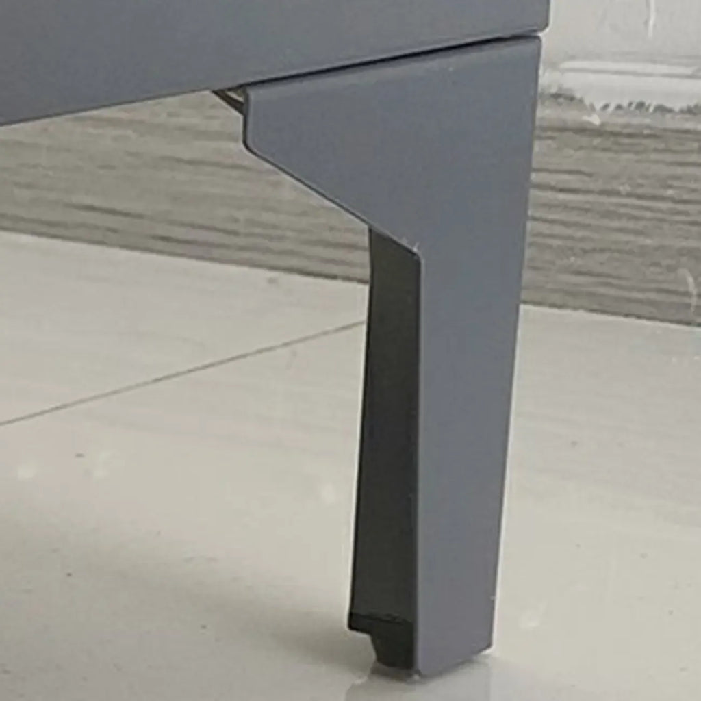 Adjustable White-Gray Metal Hallway Shoe Storage Cabinet