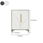 Adjustable White-Gray Metal Hallway Shoe Storage Cabinet