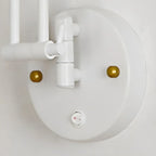 Minimalist White Swing Arm Wall Light for Bedside Reading