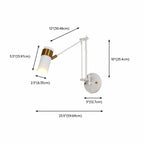 Minimalist White Swing Arm Wall Light for Bedside Reading