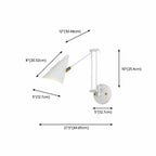 Minimalist White Swing Arm Wall Light for Bedside Reading