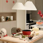 Geometric Large White 2-Light Island Pendant Light