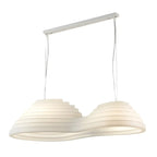 Geometric Large White 2-Light Island Pendant Light
