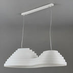 Geometric Large White 2-Light Island Pendant Light