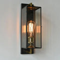 Gold Glass Small Black Modern Geometric LED Wall Sconce