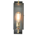 Gold Glass Small Black Modern Geometric LED Wall Sconce