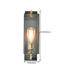 Gold Glass Small Black Modern Geometric LED Wall Sconce