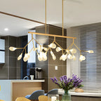 Modern Glass Branch Multi-Light Island Pendant Light for Kitchen