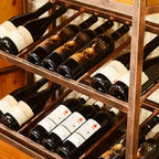 Industrial Metal Wine Rack Floor Design for Bottles & Glasses