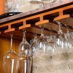 Industrial Metal Wine Rack Floor Design for Bottles & Glasses