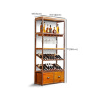 Industrial Metal Wine Rack Floor Design for Bottles & Glasses