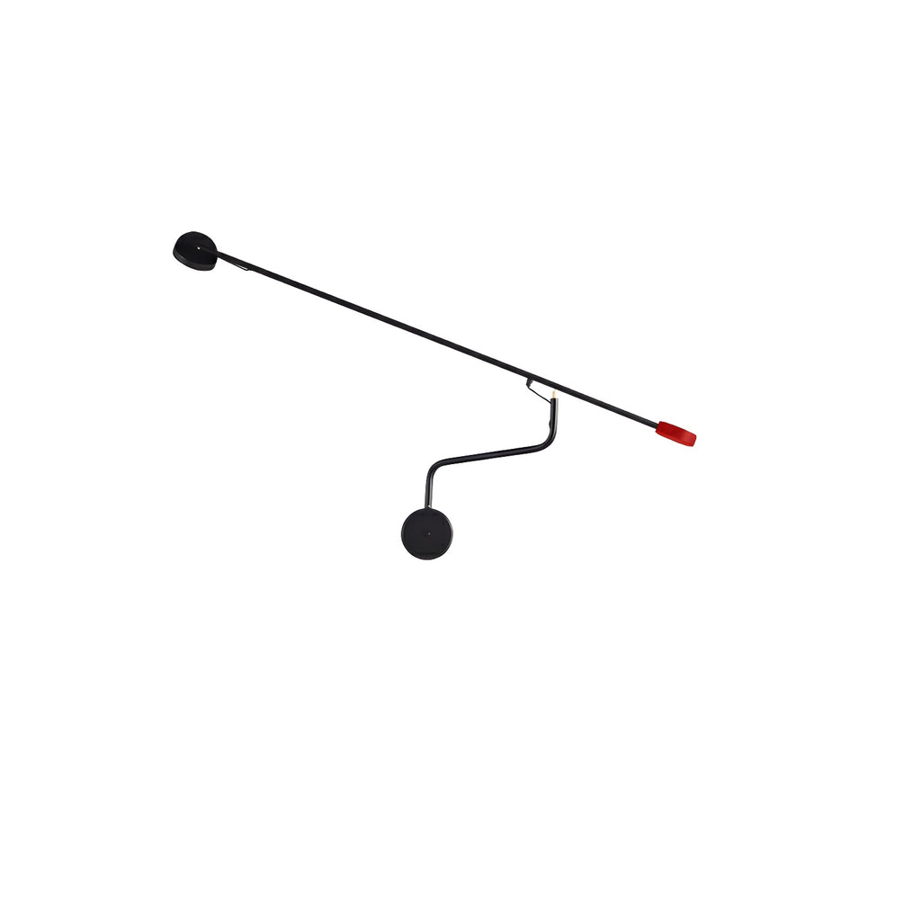 Minimalist Black Metal Adjustable Large Swing Arm Wall Light