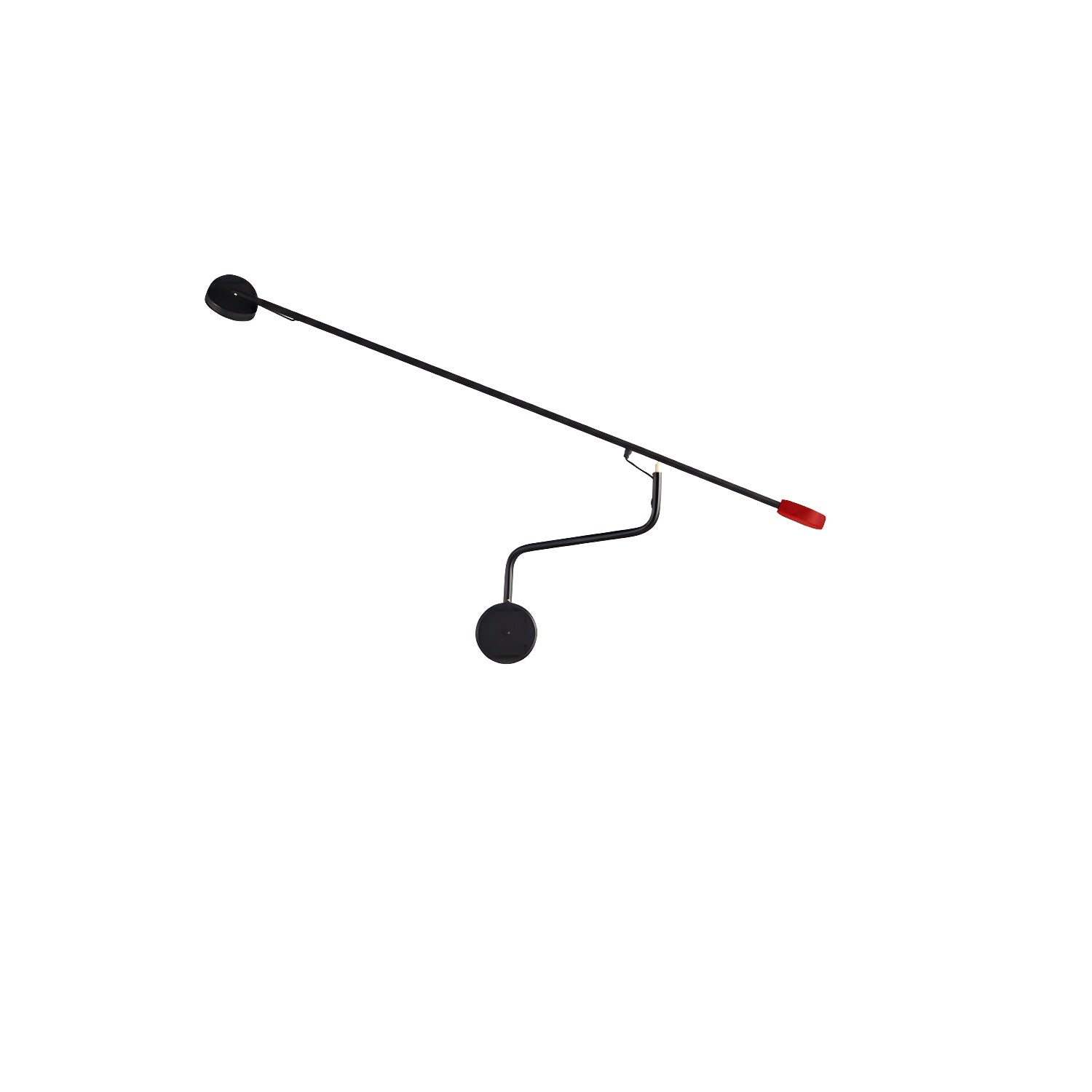 Minimalist Black Metal Adjustable Large Swing Arm Wall Light