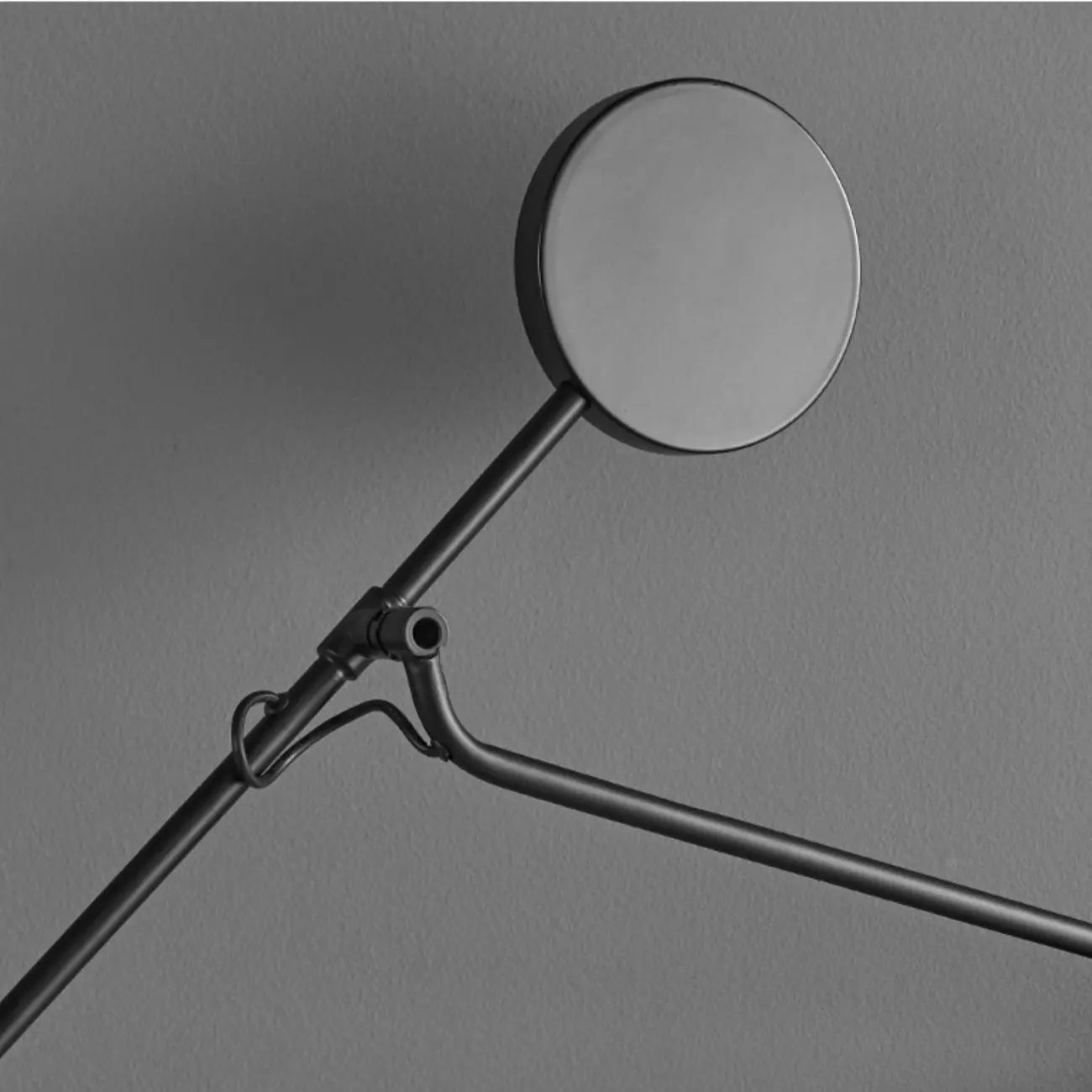 Minimalist Black Metal Adjustable Large Swing Arm Wall Light