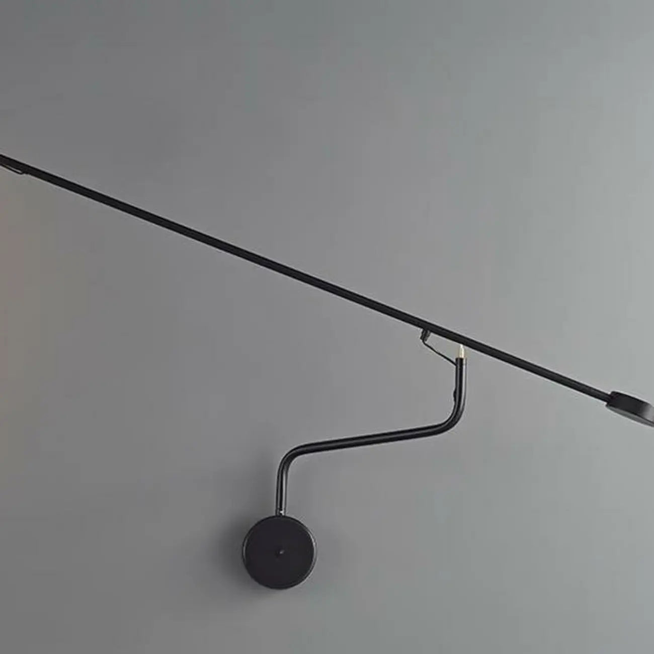 Minimalist Black Metal Adjustable Large Swing Arm Wall Light