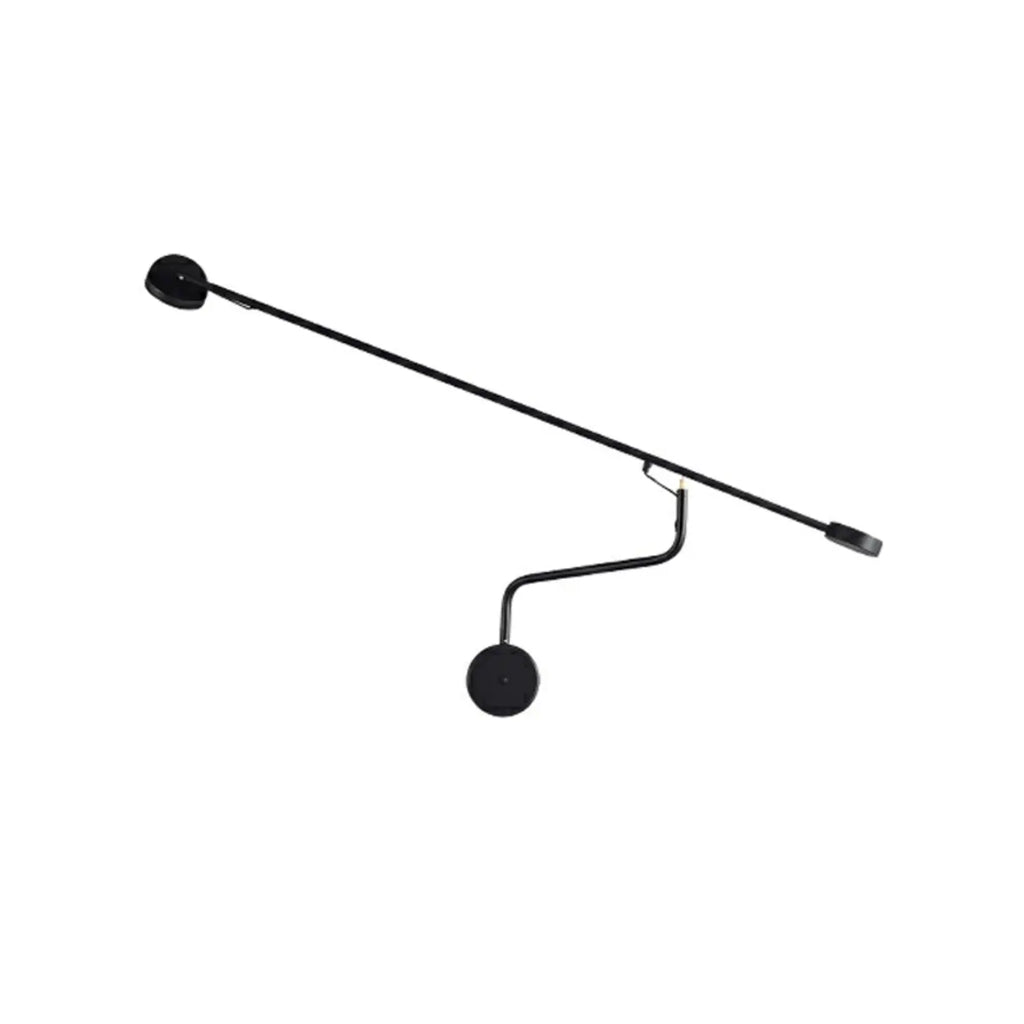 Minimalist Black Metal Adjustable Large Swing Arm Wall Light