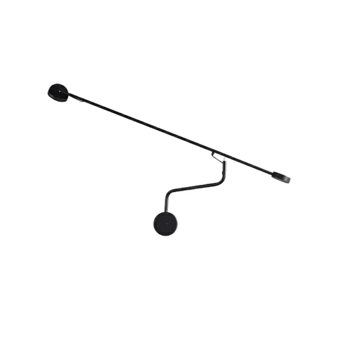 Minimalist Black Metal Adjustable Large Swing Arm Wall Light