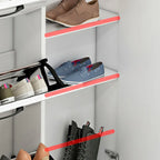 Entryway White Wooden Narrow Shoe Storage Cabinet