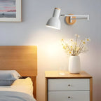 Modern White Adjustable Swing Arm Wall Light