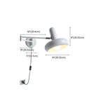 Modern White Adjustable Swing Arm Wall Light