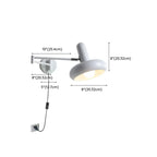 Modern White Adjustable Swing Arm Wall Light