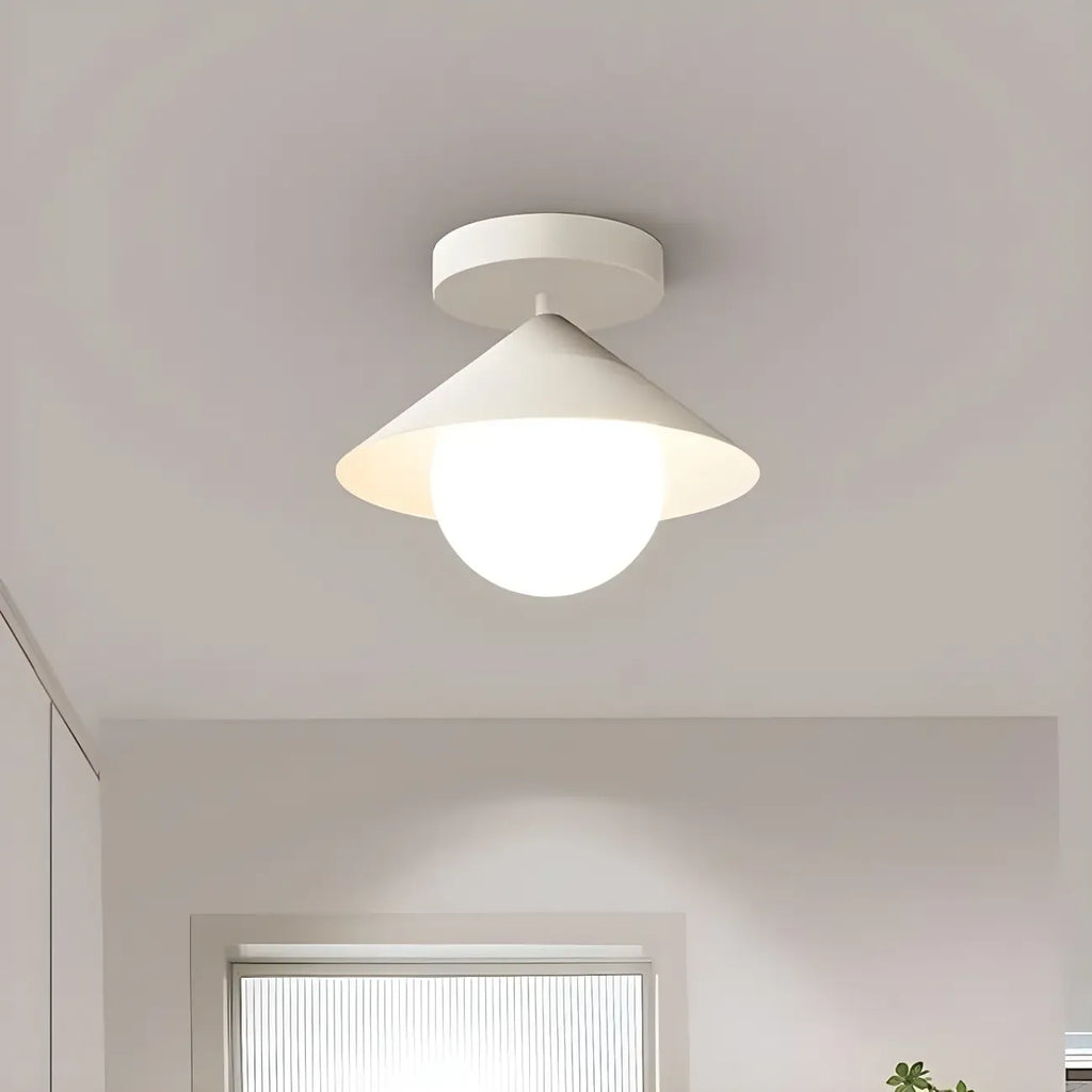 Modern Glass Semi-Flush Mount Ceiling Light for Home Decor