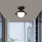 Modern Glass Semi-Flush Mount Ceiling Light for Home Decor