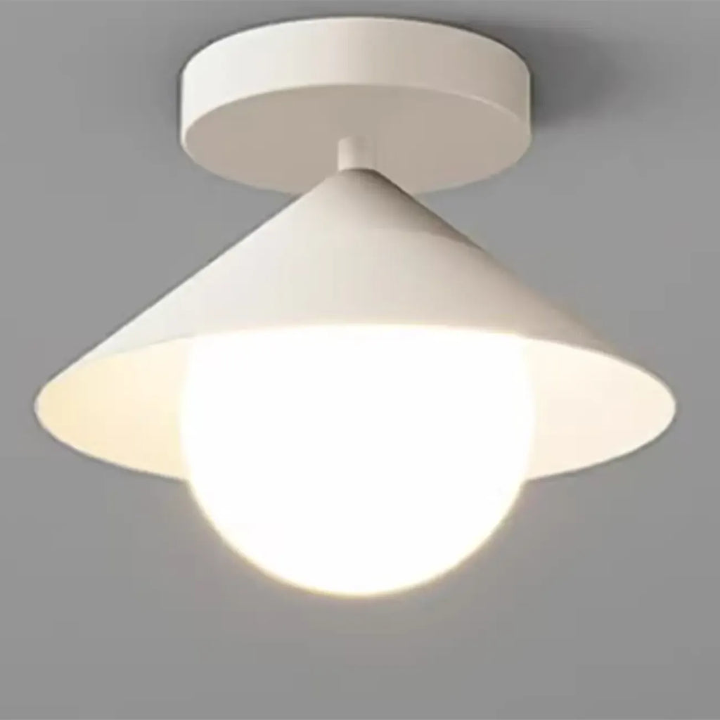 Modern Glass Semi-Flush Mount Ceiling Light for Home Decor