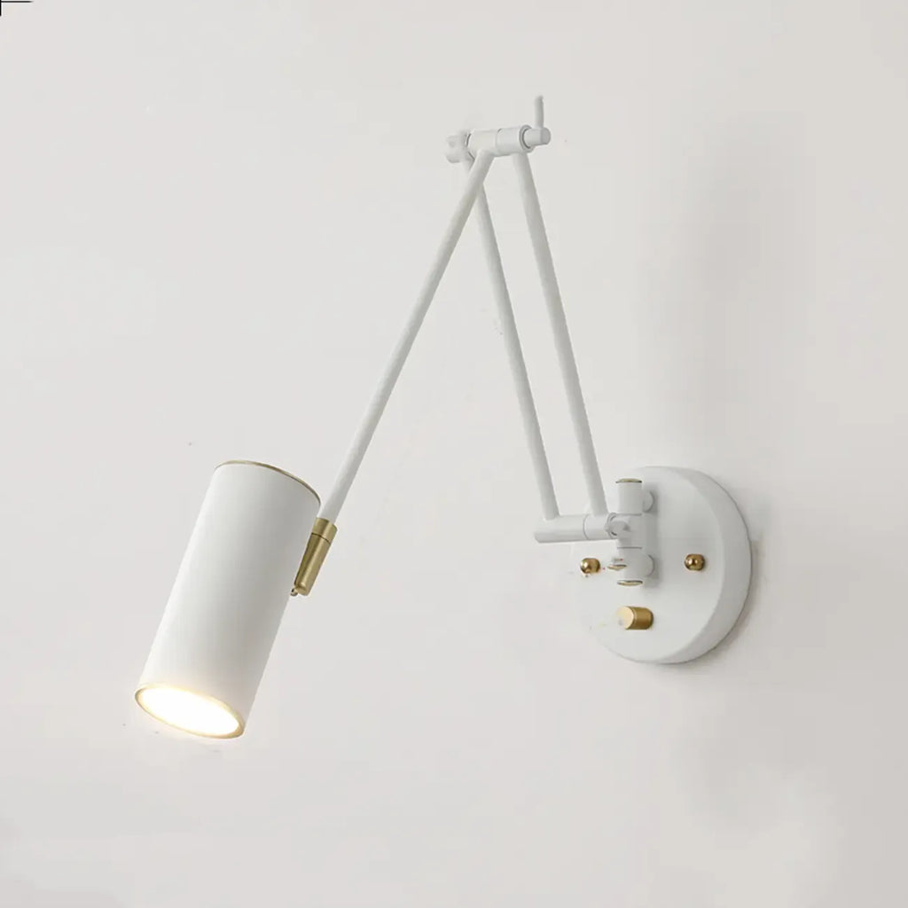 Natural Light Indoor Swing Arm Wall Sconce for Bedroom Decor