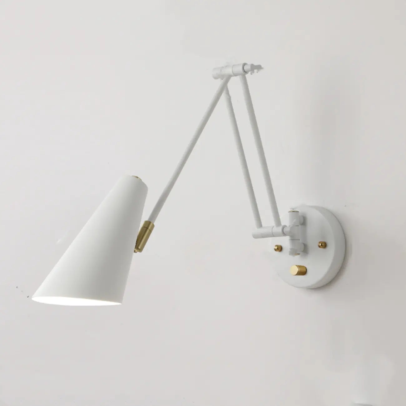 Natural Light Indoor Swing Arm Wall Sconce for Bedroom Decor